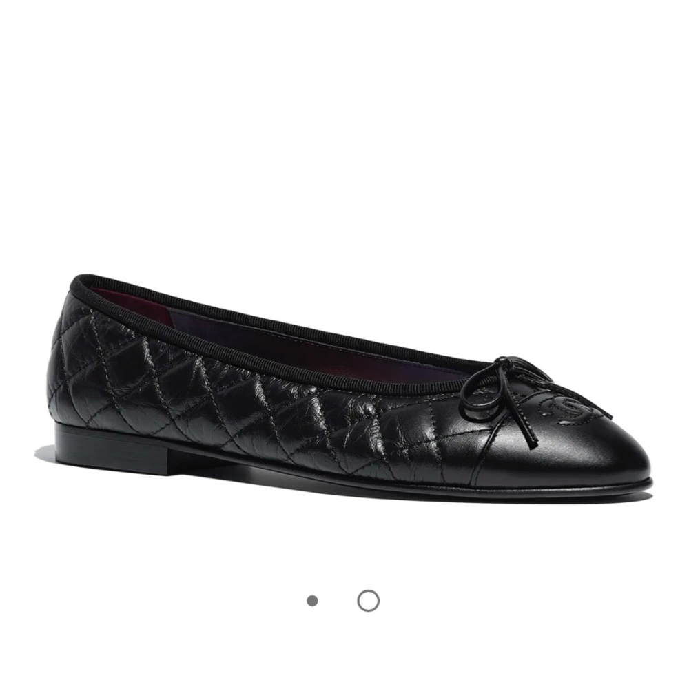 CHANEL Aged Calfskin Ballerinas